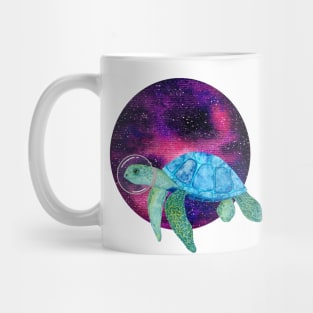 Cute space astronaut watercolor turtle illustration Mug